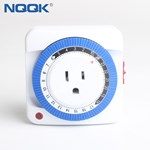 15A 125VDC US Plug in 24 Hours Program Shower Clock Timer Mechanical Timer Switch