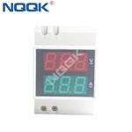 DIN Rail 220V 380V 100A Dual Display Digital AC Voltmeter Ammeter