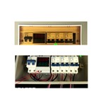 DIN Rail 220V 380V 100A Dual Display Digital AC Voltmeter Ammeter