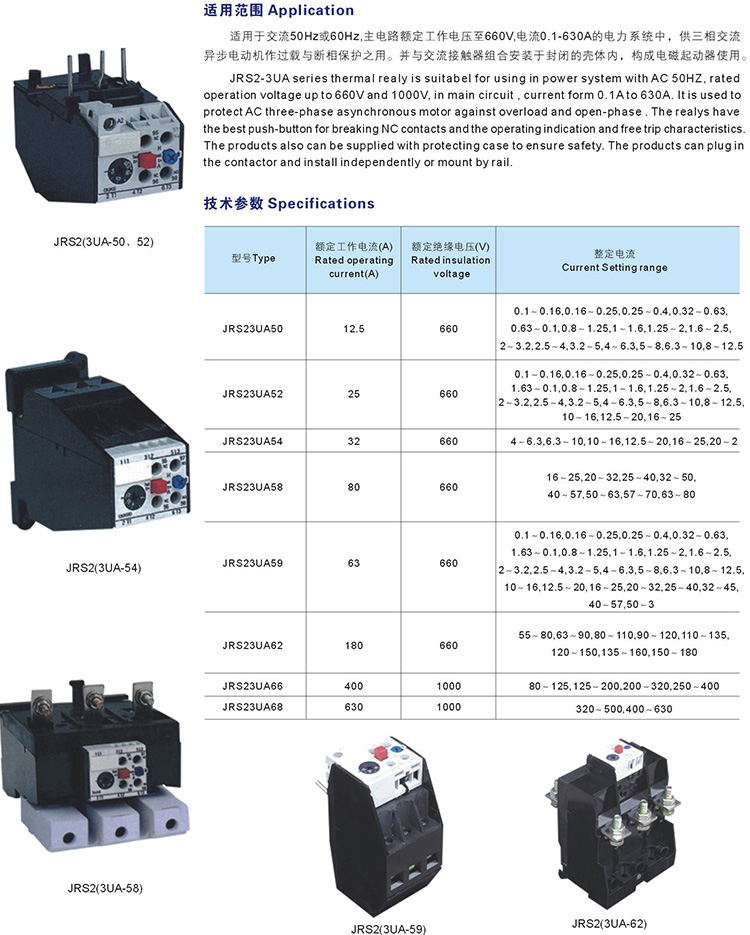 JRS2-3UA Series Thermal Realy