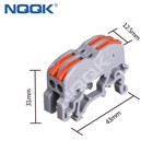 Rail-type terminal block wire quick connector track plug-in type branching column butt quick-plug connector seat