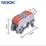 Rail-type terminal block wire quick connector track plug-in type branching column butt quick-plug connector seat