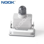 10 pin Screw spring crimp terminal Inserts surface mounted heavy duty sockets connector with 1 levers