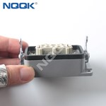 10 pin Screw spring crimp terminal Inserts surface mounted heavy duty sockets connector with 1 levers