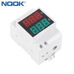 Rail Digital meter  Over Current Over Voltage 50-500V AC 1-63/100A Indicator  Rail Voltmeter And Ammeter