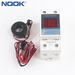 Din rail Voltmeter And Ammeter NP-VAM LED Digital Display Indicator 1-100A External transformer With CT