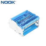 EN60947-1 Wire junction box four in and 24 out 220V guide rail, household high current line coupler terminal block