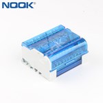 EN60947-1 Wire junction box four in and 24 out 220V guide rail, household high current line coupler terminal block