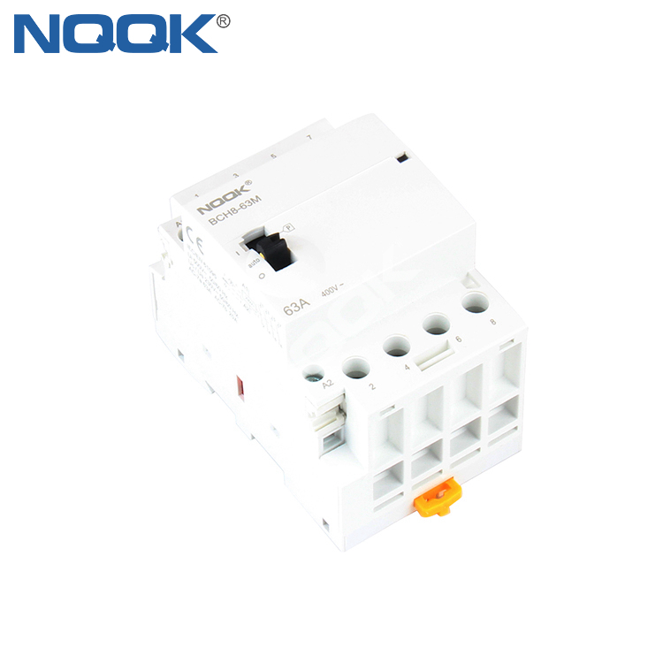 BCH8-63M 4NO 63A 230V 500V Din rail type hotel house use Modular Contactor