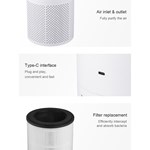 Luftreiniger HEPA Filter für Raucherzimmer, 22dB Leisebetrieb